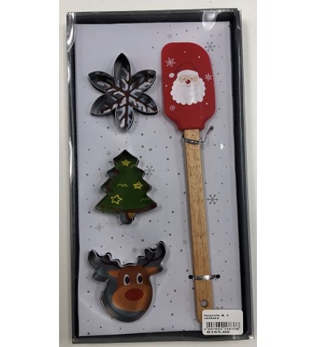 SPATULA  AND 3 CUTTER SET 